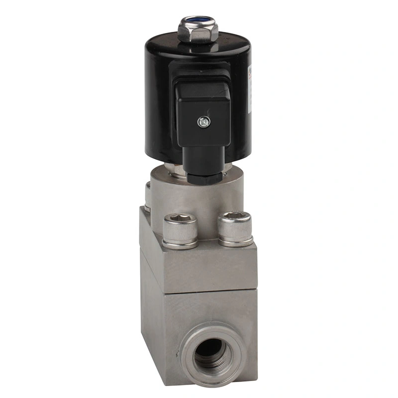 Xhnotion Pneumatic DN15 500 Bar High Pressure G1/2 Stainless Steel Lab Solenoid Valve